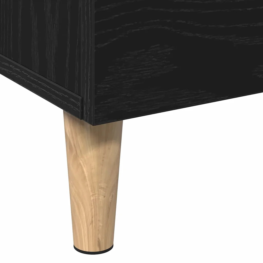 Credenza Rovere Nero 70 x 31 x 115 cm Legno multistrato 862763