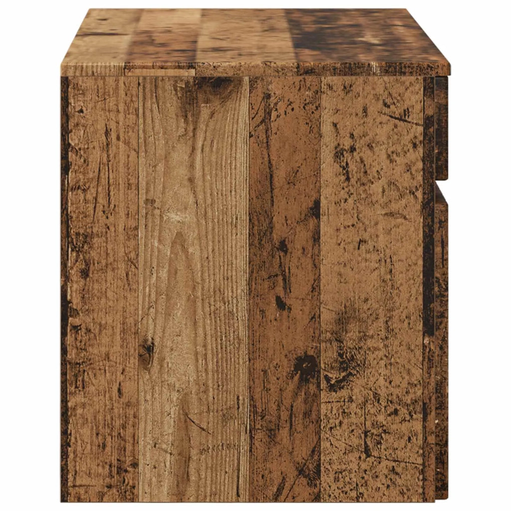 Mobiletto da Bagno a Muro Legno antico 59 x 44,5 x 50 cm 890640