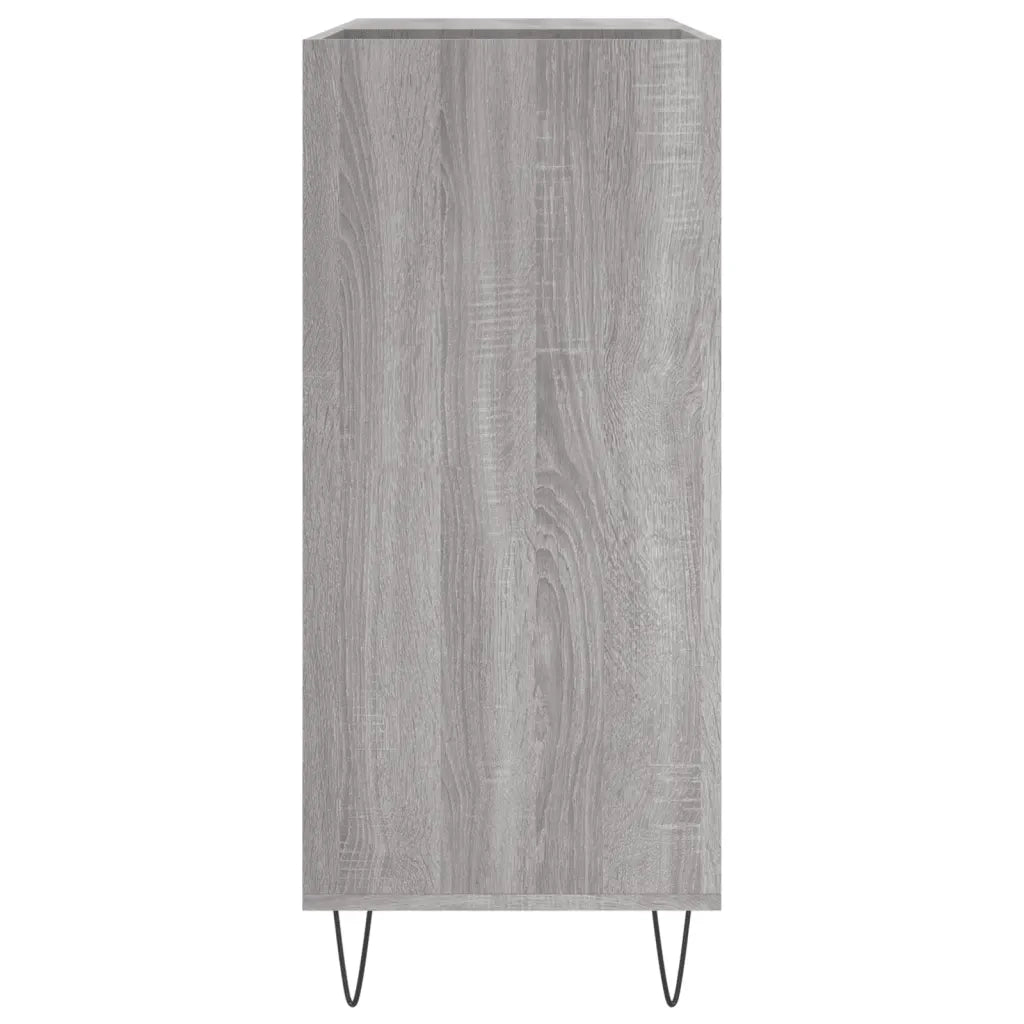 Mobile Porta Dischi Grigio Sonoma 84,5x38x89 Legno Multistrato 831778