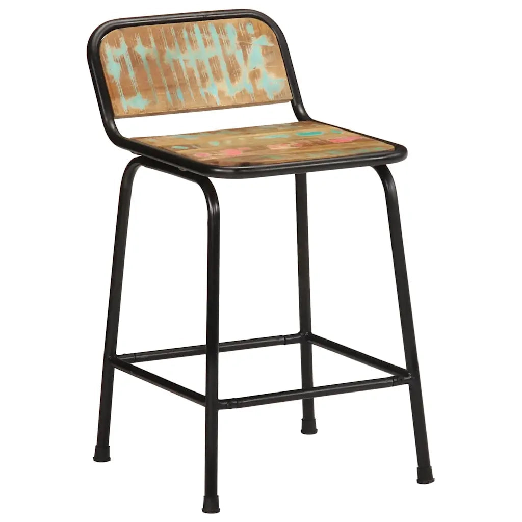Sgabelli da Bar 2 pz 46x35,5x70 cm Legno Massello di Recupero 4013536