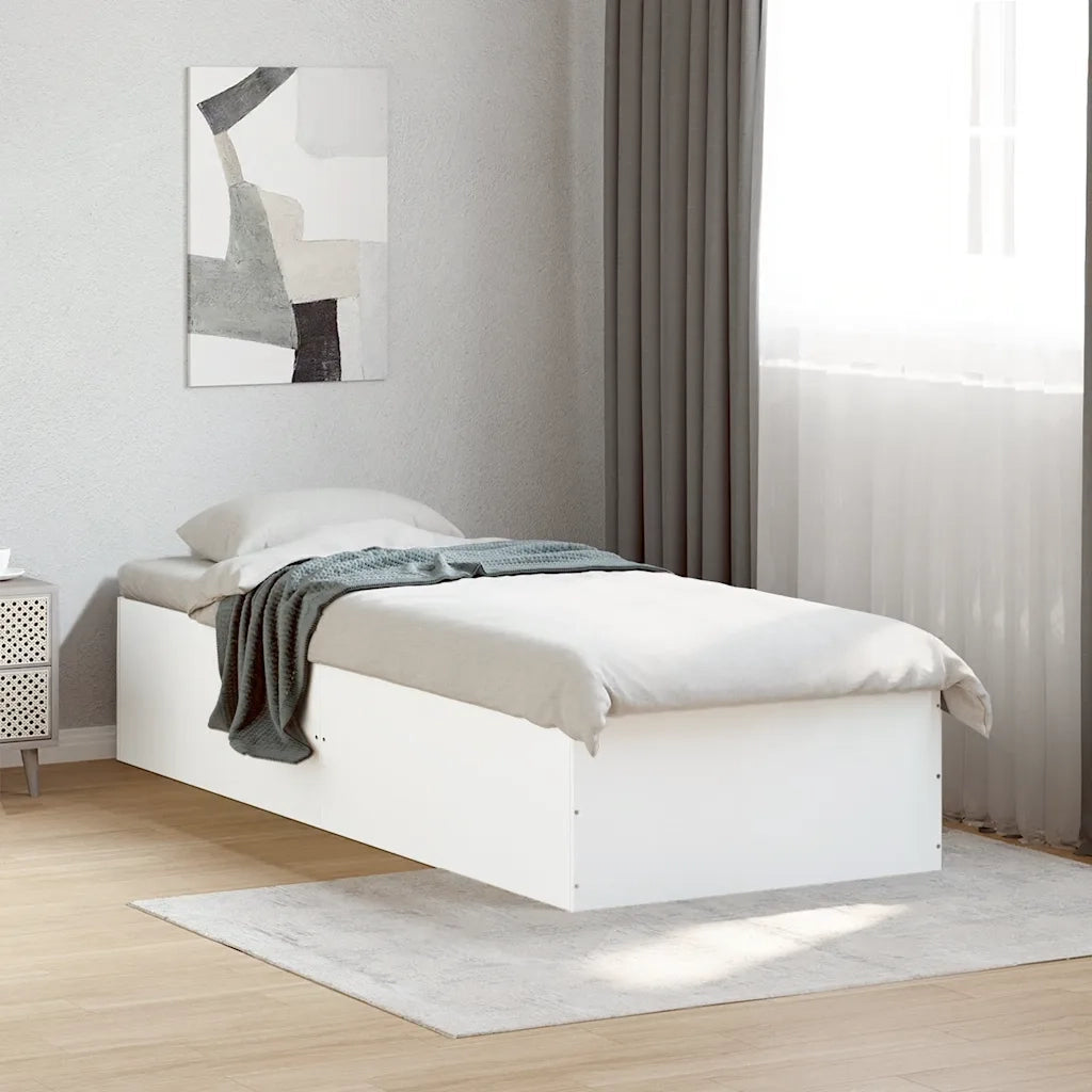 Giroletto-Struttura Letto Bianco 75x190 cm in Legno Multistrato 182538
