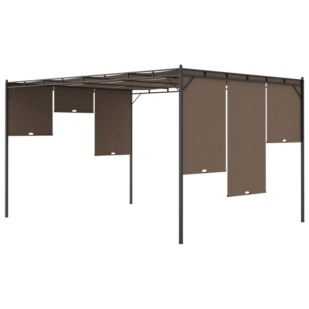 Gazebo da Giardino con Tenda Laterale 4x3x2,25 m Talpa 312264