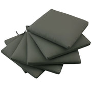 Cuscini per sedie da giardino ¨C zephmum ¨C 6 pezzi grigio scuro tessuto poliestere 42x42 cm