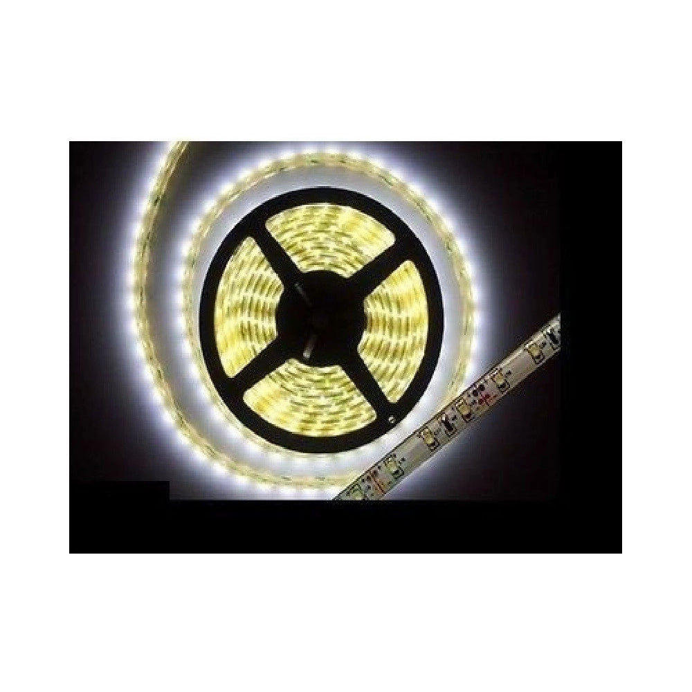 Trade Shop - Bobina Striscia Led 3528 Flessibile 5m Adesiva Luce Calda Interno Esterno Ip65 -