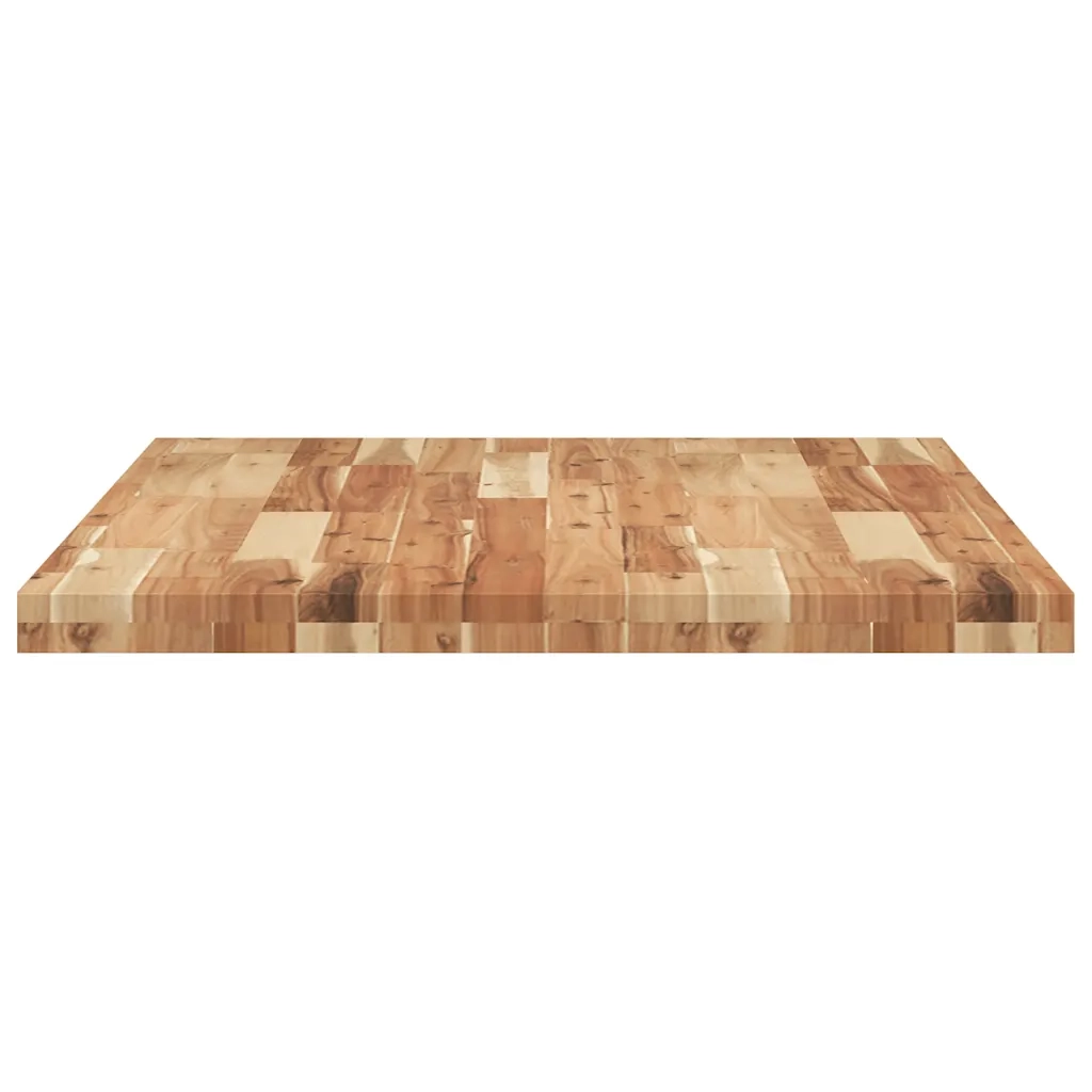 Piano Tavolo Rettangolare 80x70x4 cm Legno Massello di Acacia 4008862