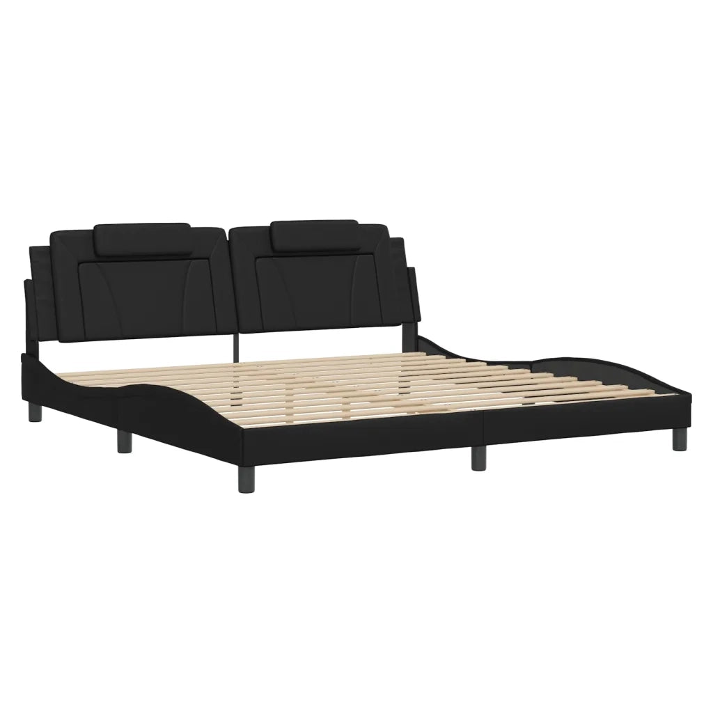 Giroletto con Luci LED Nero 200x200 cm in Similpellecod mxl 115312