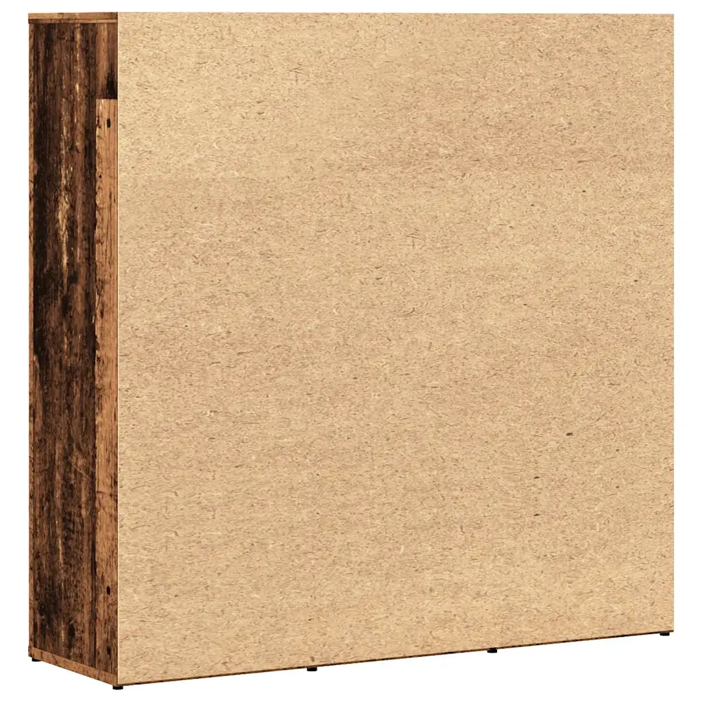 Libreria-Scaffale per Libri-Mobile di Stoccaggio Legno Antico 90x28x90 cm in Legno Multistrato