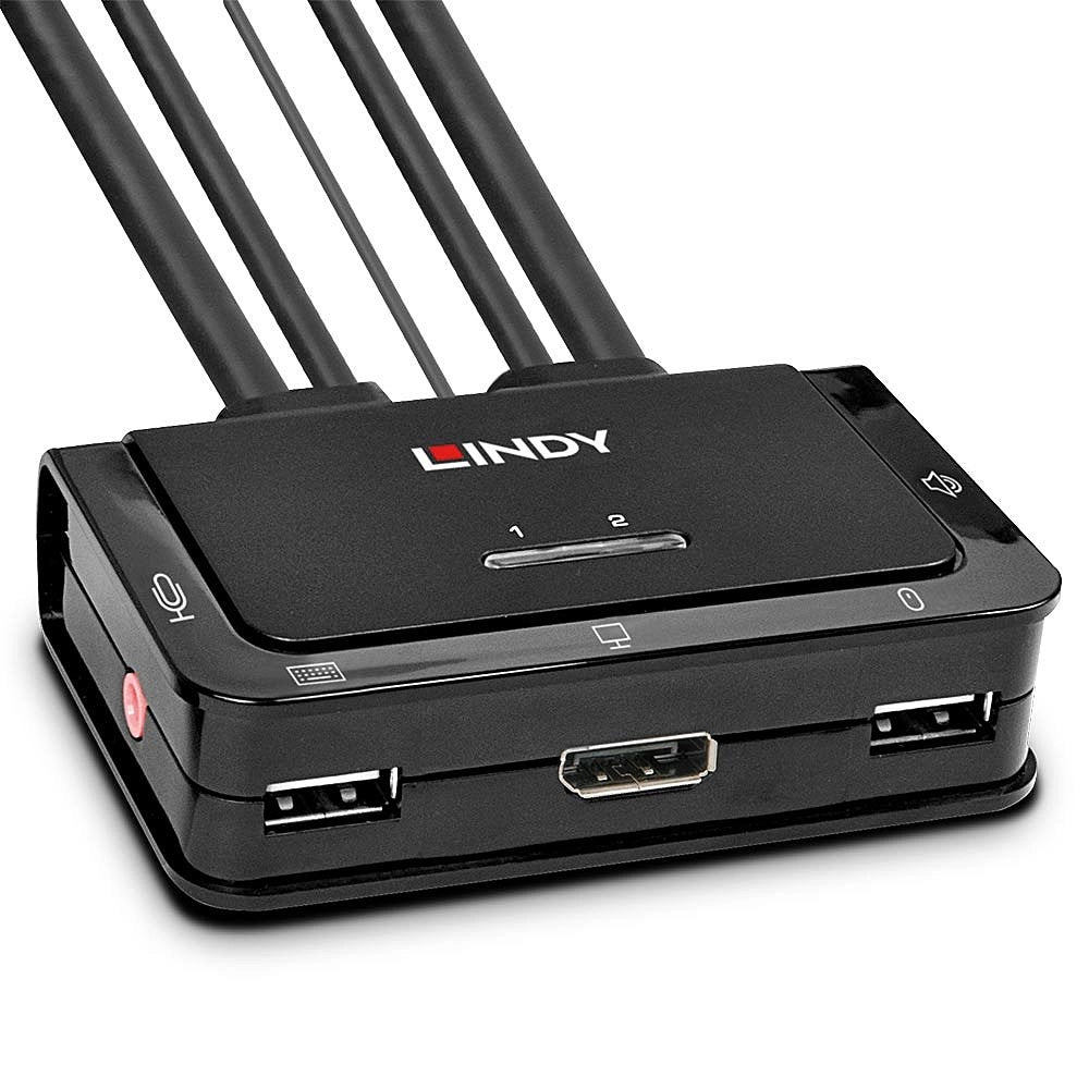 Lindy 42344 switch per keyboard-video-mouse (kvm) montaggio rack nero