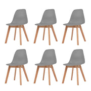 Sedie da Pranzo 6 pz Grigie in Plastica cod mxl 25375