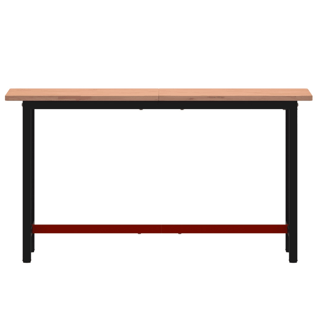 Banco da Lavoro 150x55x81,5 cm Legno Massello Faggio e Metallo 3188905