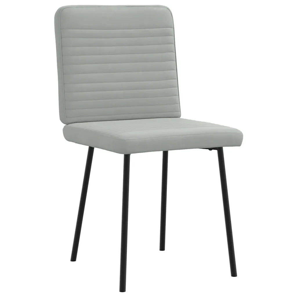 vidaXL Sedie da Pranzo 6 pz Grigio Chiaro in Velluto