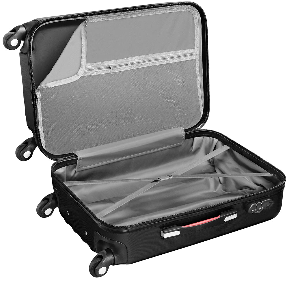 Set 3+1 Valigie Rigide Abs Trolley Easy Roll con Beauty Case e Lucchetto Nero