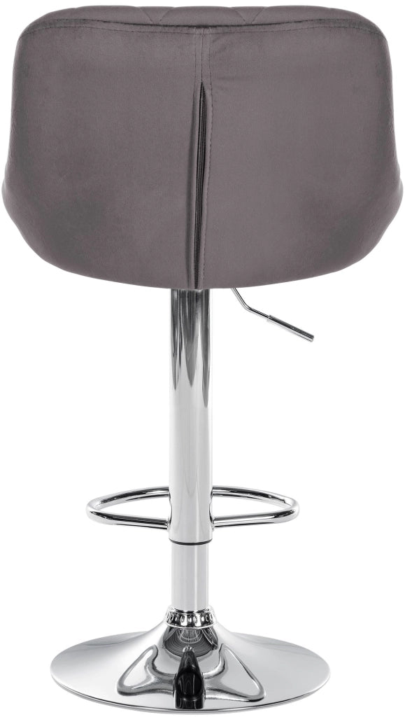 2er Set Barhocker Lazio Samt chrom