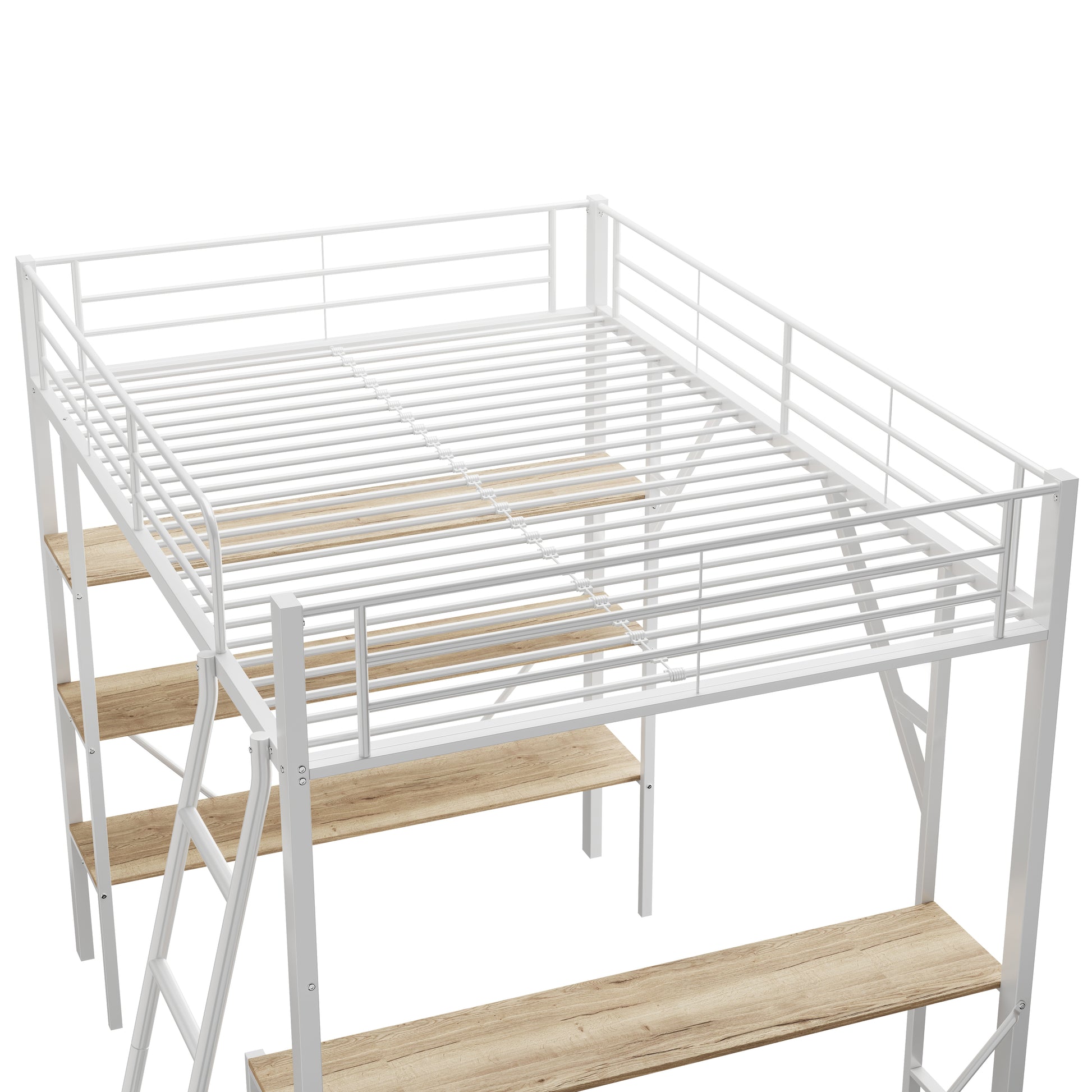 Letto a castello con scrivania - Xylo - 90x200 - Bianco