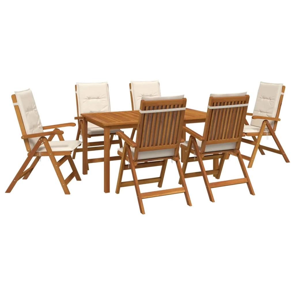 Set da pranzo da giardino 7 pezzi Naturale 3434578