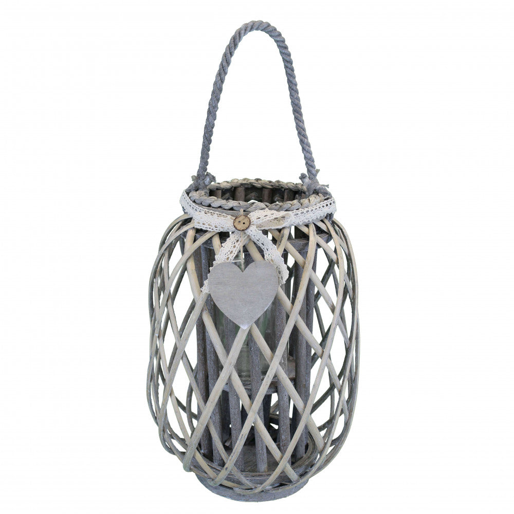 Lanterna Flavienne   in Vimini Grigio