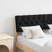 Testiera imbottita-Testiera con Cuscini-Testata Nero 120 cm Pino massello 511489