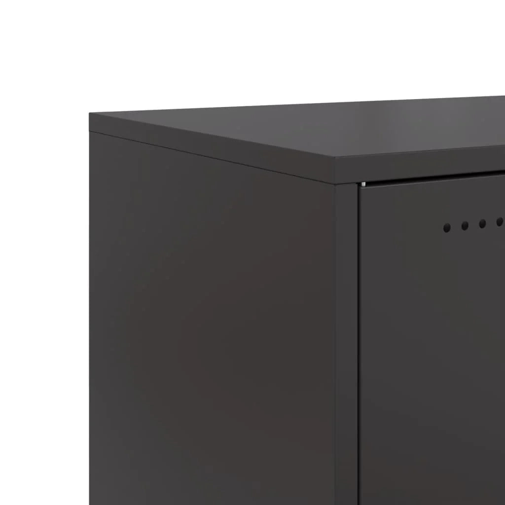 Buffet credenza cassettiera armadio mobile contenitore organizer per cucina soggiorno salotto 68,5 x 39 x 72 cm acciaio nero 02_0036018