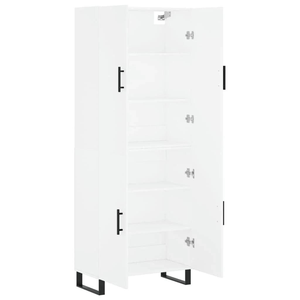 Buffet credenza cassettiera mobiletto mobile contenitore organizer cucina soggiorno salotto alto 69,5 x 34 x 180 cm legno ingegnerizzato bianco 02_0032544
