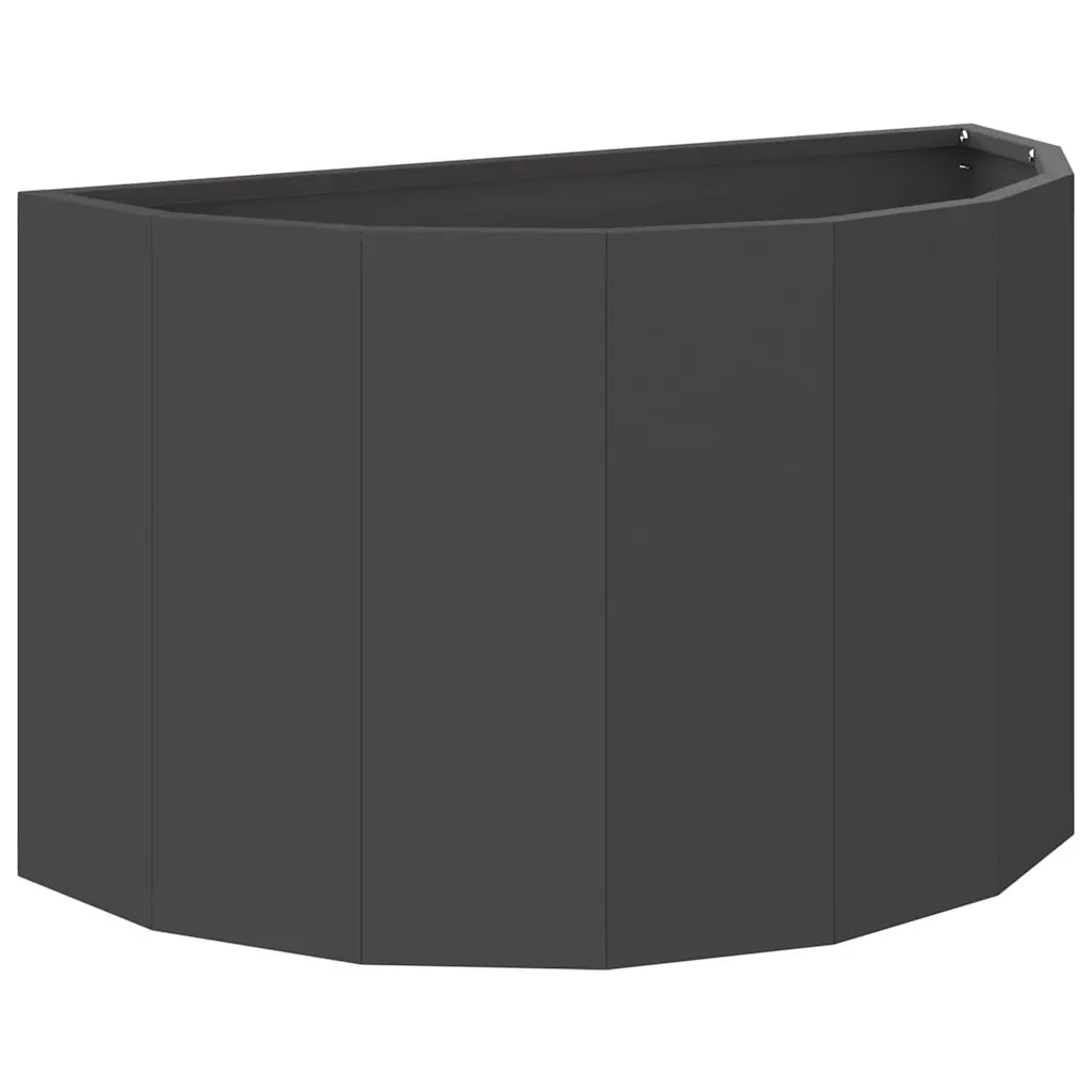 Fioriera-Vaso da Esterno-Contenitore per Piante Nero 60 x 30 x 35 cm Acciaio