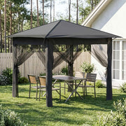 Gazebo con 4 Pareti 2,6 x 2,6 m Grigio chiaro e Antracite 42036806