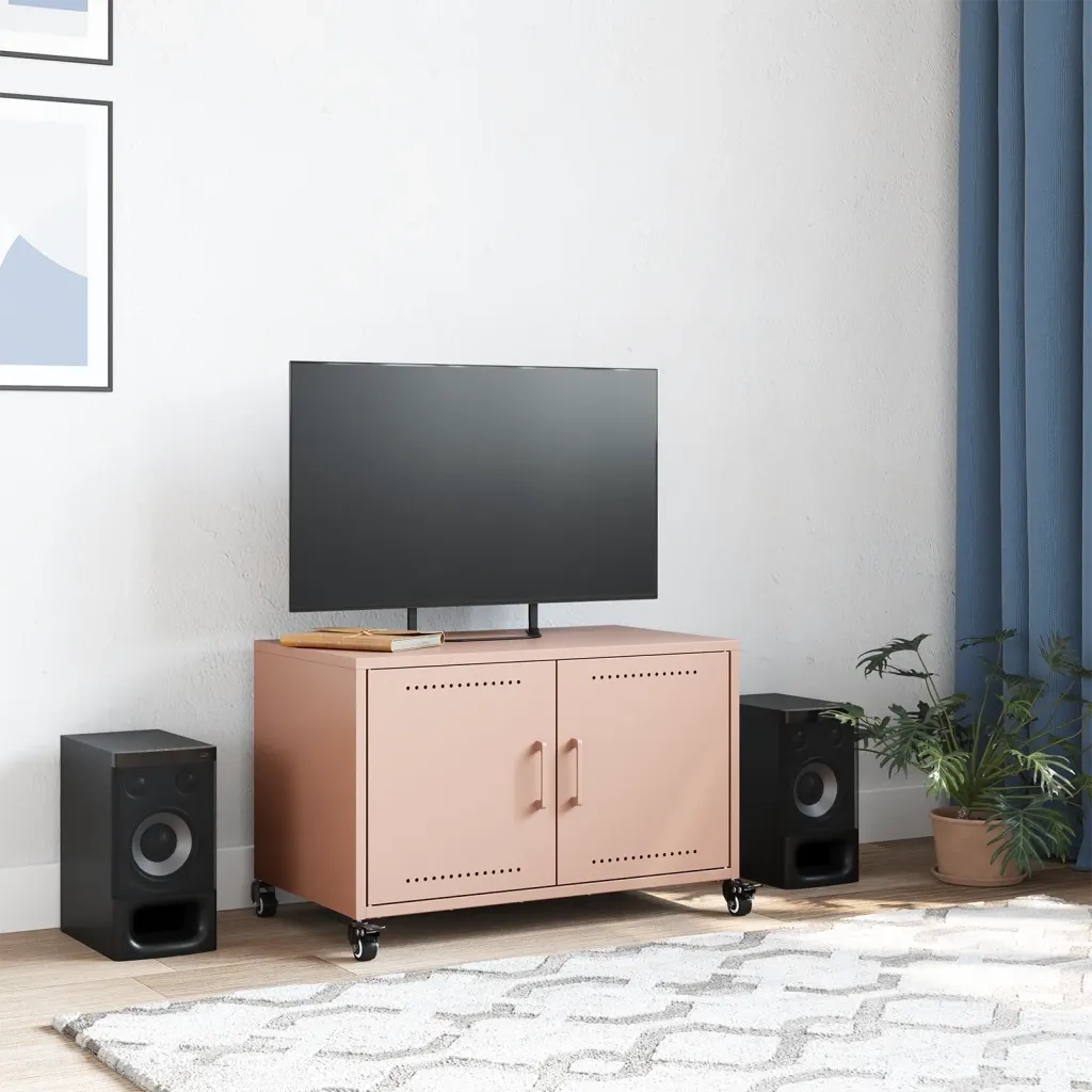 Mobile TV Rosa 68x39x43,5 cm in Acciaio 846639