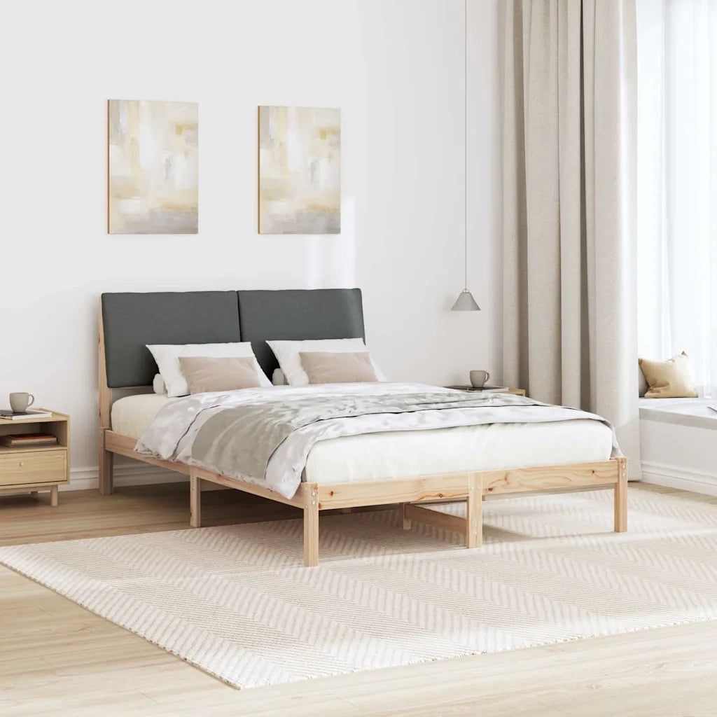 Struttura del letto-Giroletto marrone e grigio scuro 160 x 200 cm 195844
