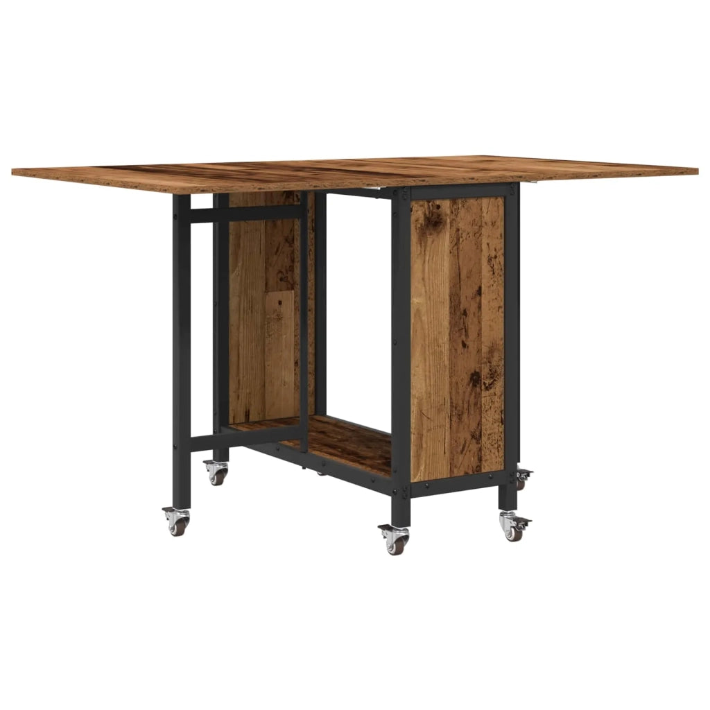 Tavolo da pranzo pieghevole con ruote 130 x 80 x 76,5 cm