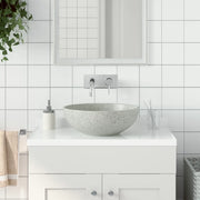 Lavabo da Appoggio Grigio Rotondo Î¦41x14 cm Ceramicacod mxl 83514