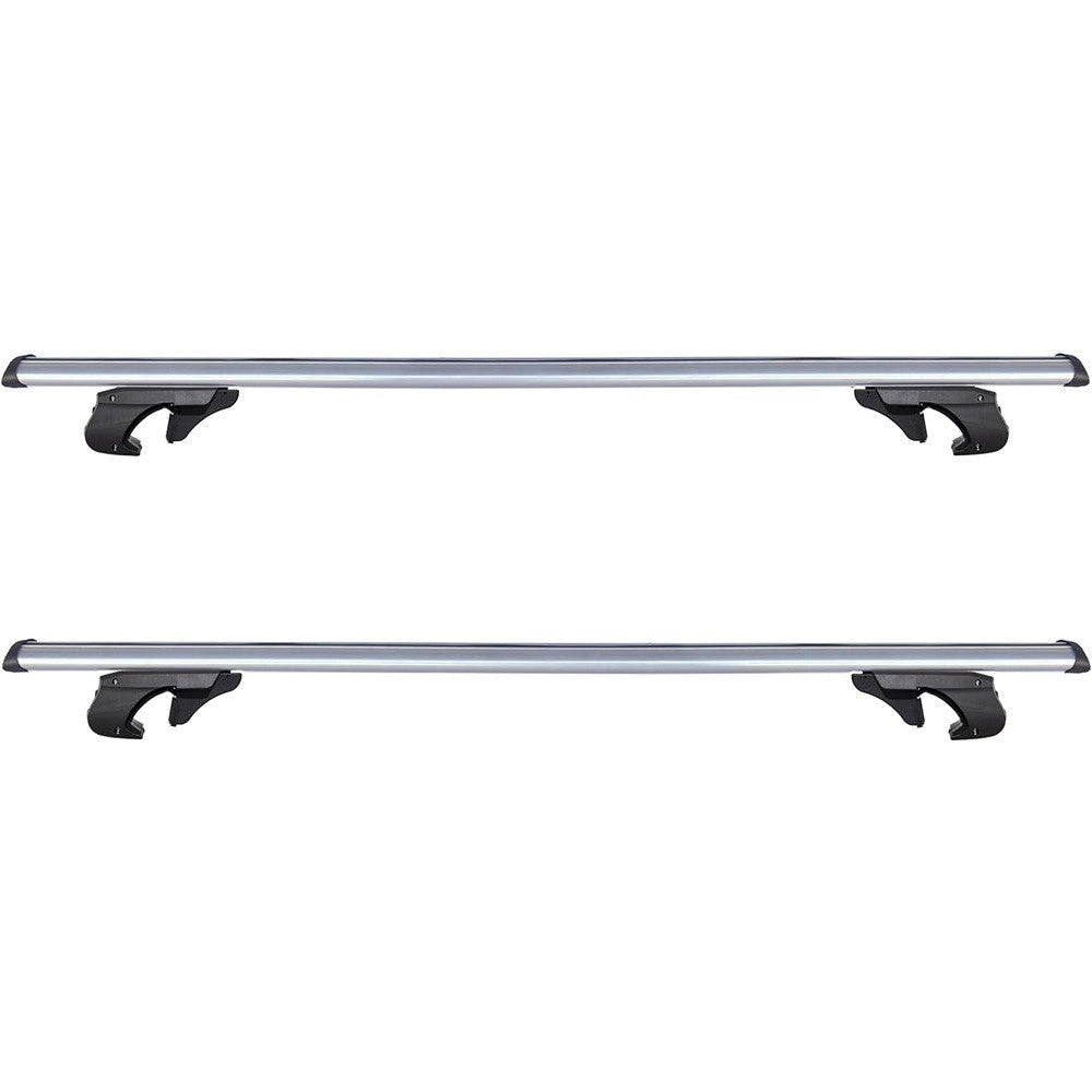 Trade Shop - 2pz Barre Portapacchi Portatutto Universali Da 120cm Auto Per Binari Rialzati Fino A 135cm -