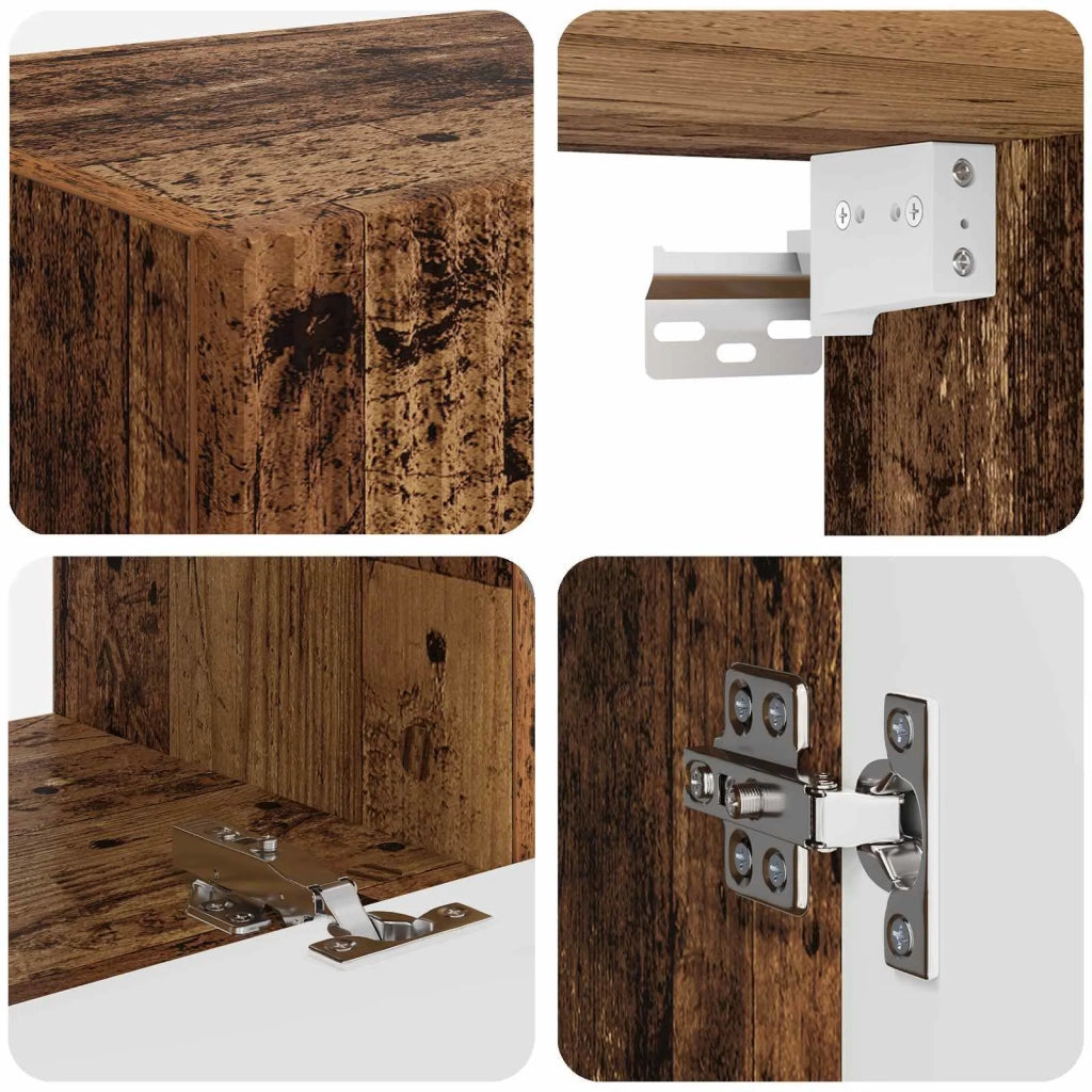 Set mobile TV 6 pz-Credenza per TV Legno vecchio Legno multistrato 693057