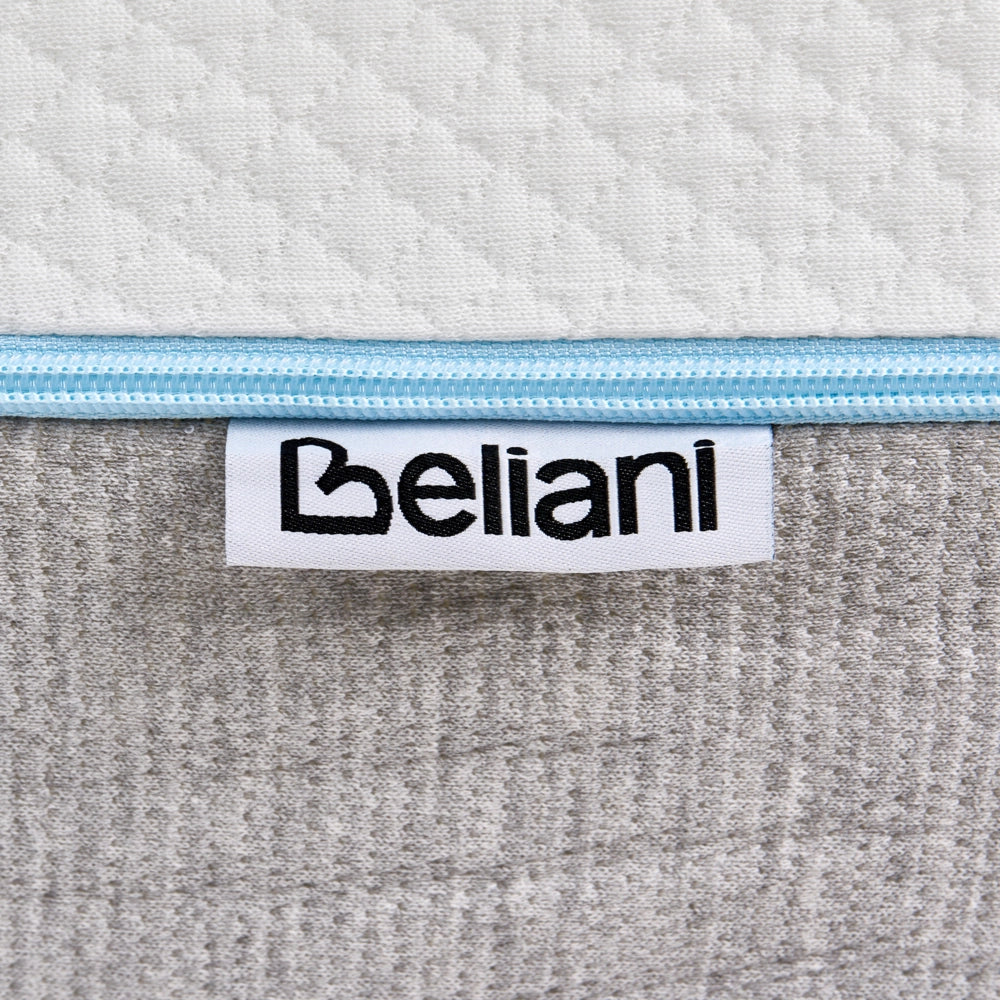 Materasso in Memory Foam Bianco con Tessuto Grigio Duro 160 x 200 cm