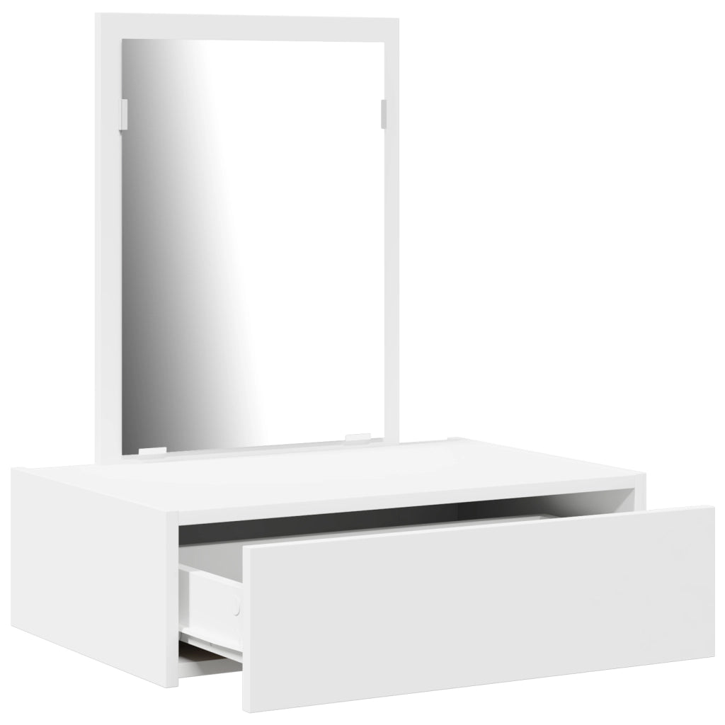 Tavolo da trucco a parete Bianco 60x40x70 cm