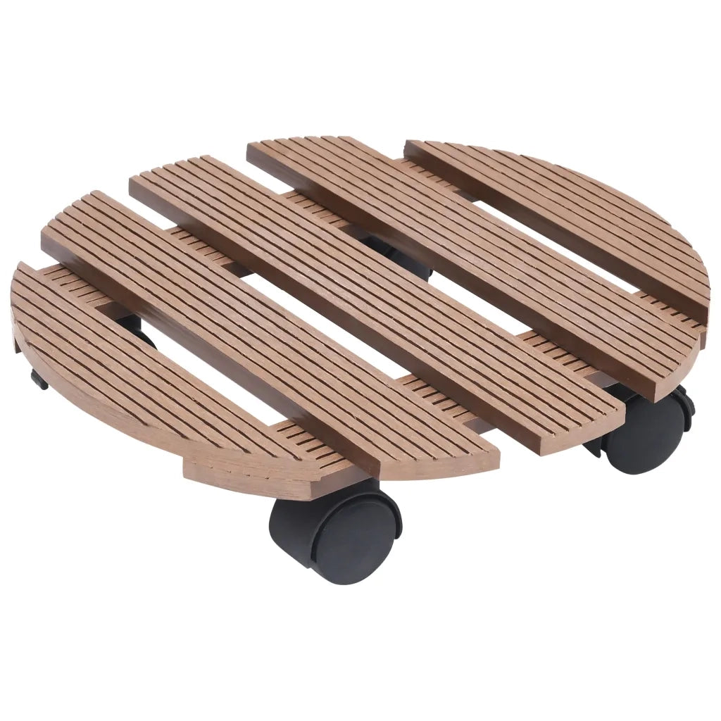 Carrelli Porta Piante 4 pz Marroni Ã˜30x7,5 cm WPC cod mxl 60651