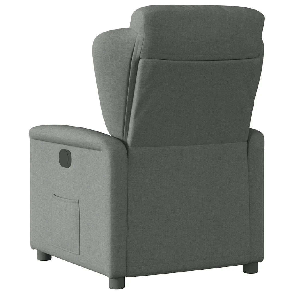 Divano Sedia-Poltrona Reclinabile in Tessuto Grigio Scuro 739194