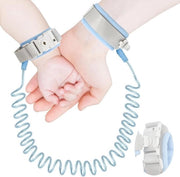 Clip di sicurezza per bambini e bambine, cordino blu 15 m, cintura di sicurezza anti-perdita, accessorio di viaggio, protezione contro la perdita, funzione anti-furto, impermeabile, duraturo.