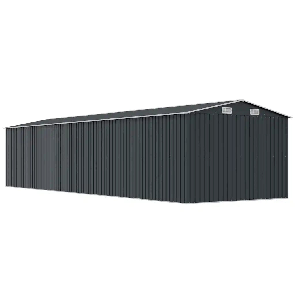 Capanno da Giardino Antracite 257x779x181cm in Acciaio Zincato cod mxl 65826