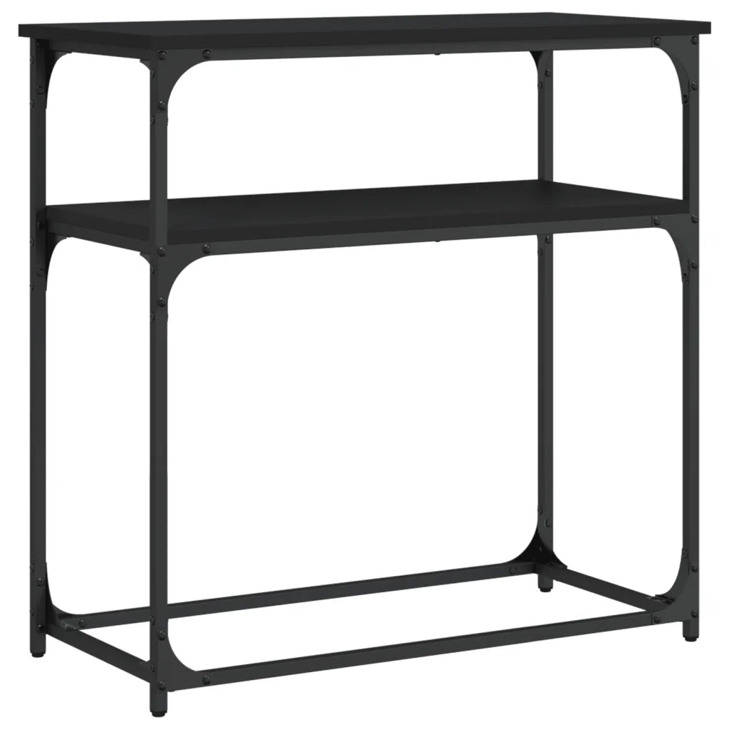 Tavolino Consolle | Tavolo d'Ingresso Nero 75x35,5x75 cm in Legno Multistrato