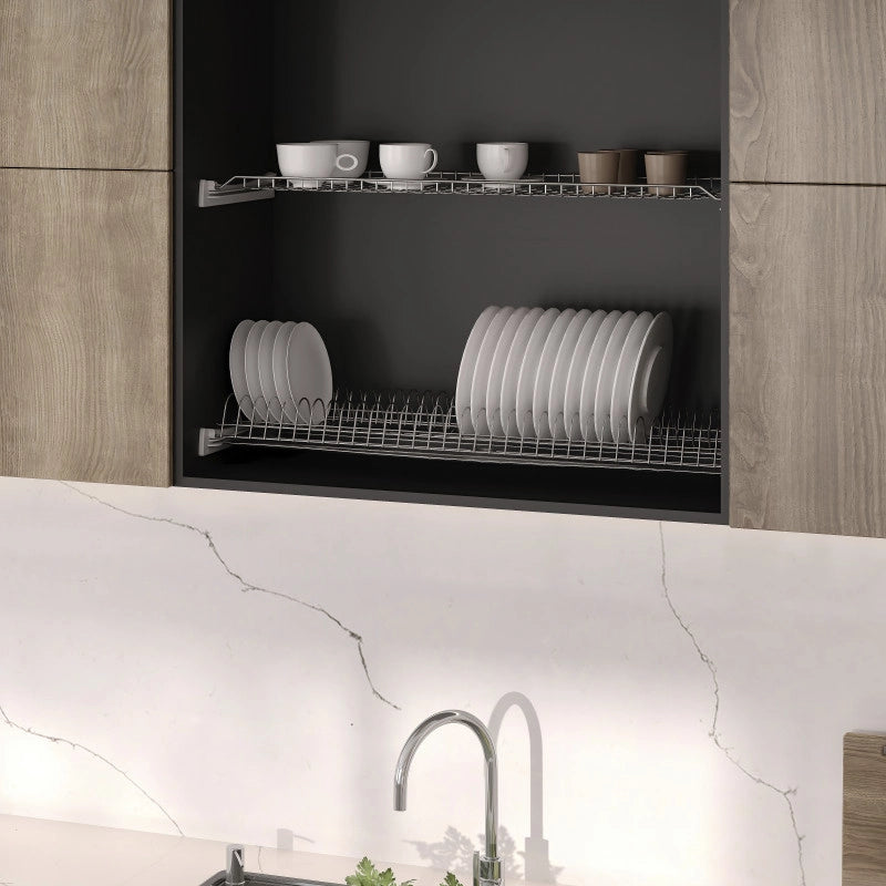 Recycle, contenitore per rifiuti da incasso per il spessore di lavoro della cucina, 1 tazza estraibile da 5 lt, Acciaio
