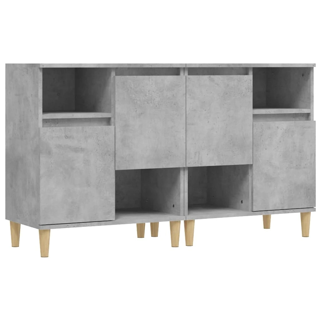 Buffet credenza cassettiera armadio mobile contenitore organizer per cucina soggiorno salotti set da 2 60 x 35 x 70 cm legno ingegnerizzato grigio 02_0036865