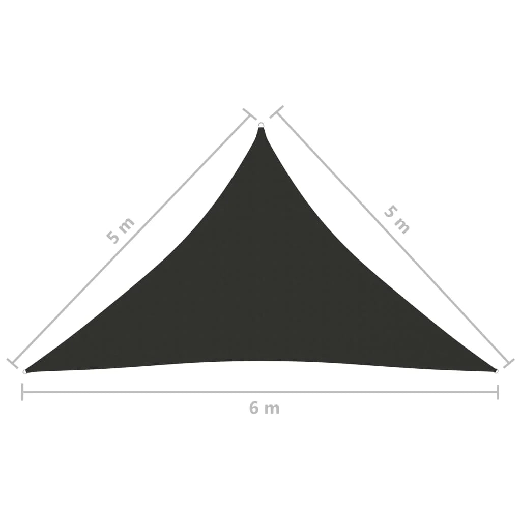Vela ombreggiante triangolare in tessuto Oxford 5 x 5 x 6 m antracite 02_0009911