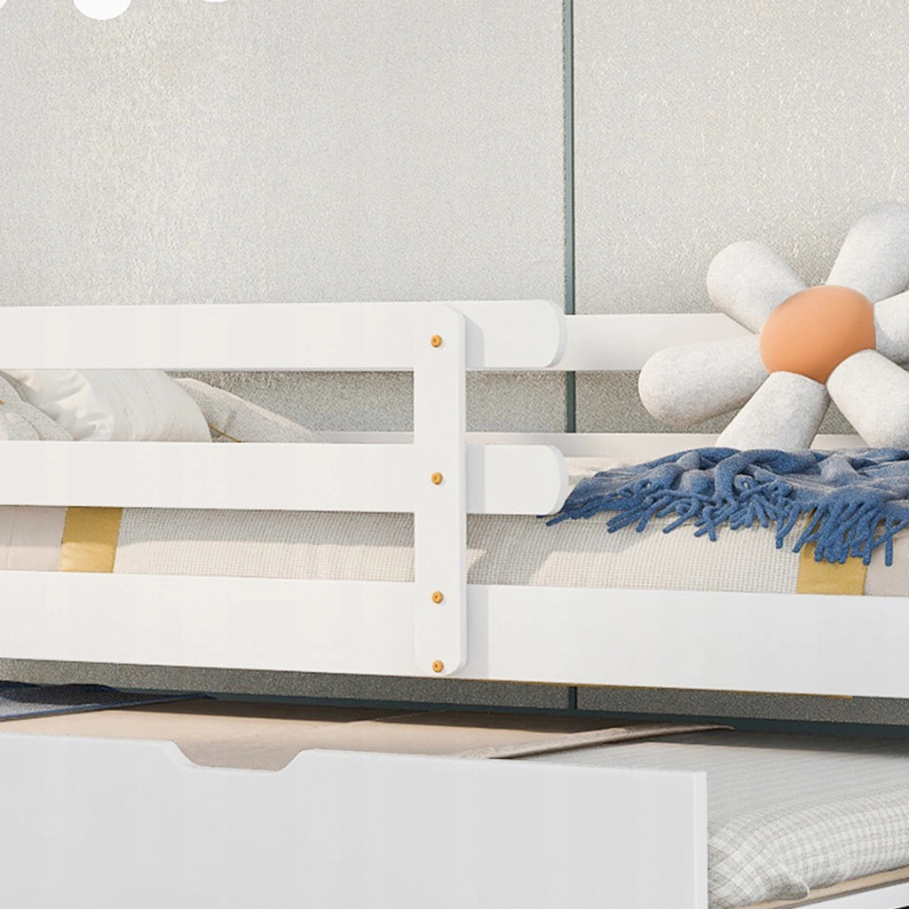 Letto a castello con estensione - Xylo - 90x200&90x190 - Bianco+Legno