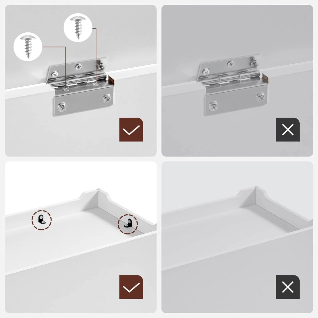VALORA Cassettiera bianca per camera da letto e soggiorno LSB061T10
