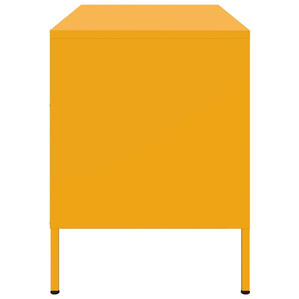 Mobile TV-Credenza TV-Console TV Giallo Senape 68x39x50,5 cm in Acciaio 804863