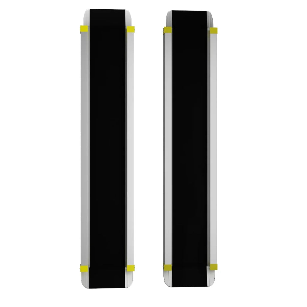 Rampa telescopica antiscivolo regolabile 91,5-152,5 x 19 cm supporta 270 kg uso veicolo design moderno in alluminio nero 20_0013341