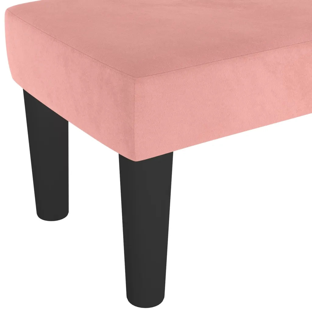 Panca Rosa 100x30x30 cm in Velluto CFW3240142