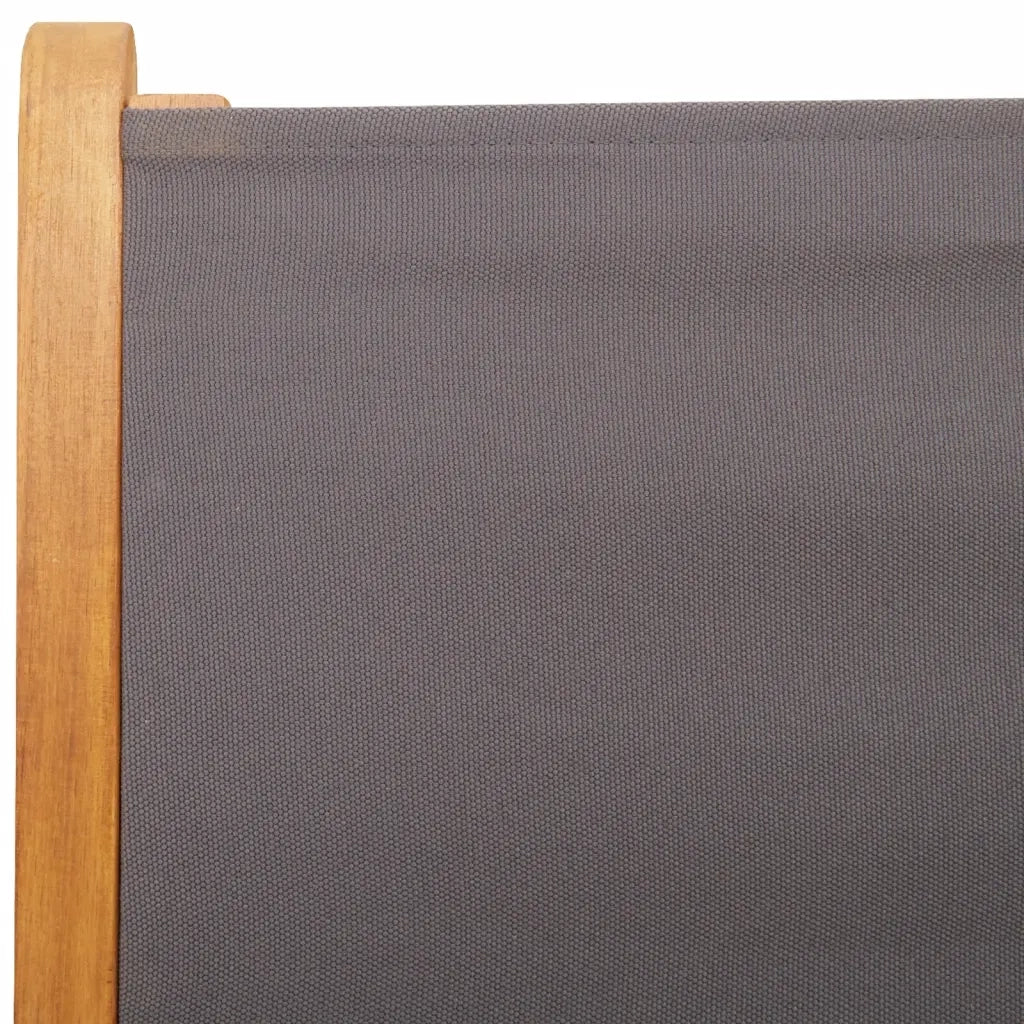 Sedie Giardino Reclinabili 6pz Antracite Tessuto Legno Massello 3214542