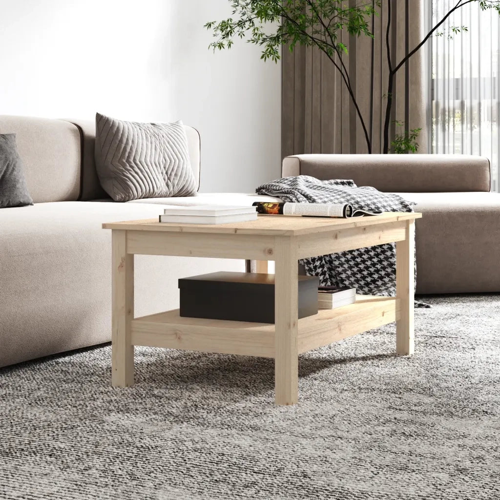 Tavolino da Salotto 80x50x40 cm Legno Massello di Pino 814284