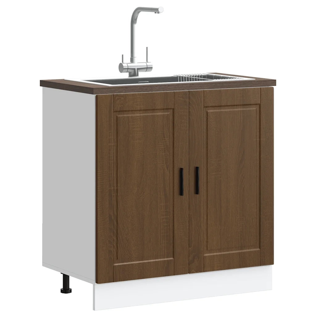 Pensile da cucina | Mobile base lavello Porto Rovere Marrone 80x46x81,5 cm