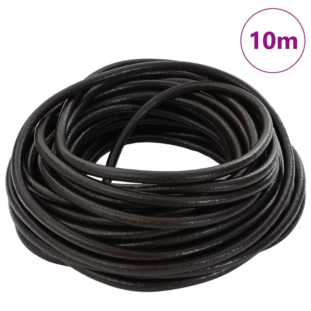 Cordino in Pelle Marrone Scuro ?4 mm x 10 m Pelle CFW3570930